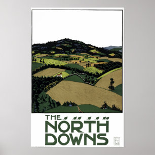 Póster North Downs por Edward McKnight Kauffer
