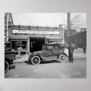 Póster North East Auto Exchange, 1926. Foto Antiga