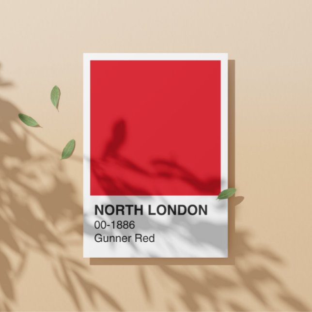 Póster North London Gunner Red - fronteira branca (Criador carregado)