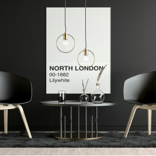 Póster North London Lilywhite - Largura do Cheio