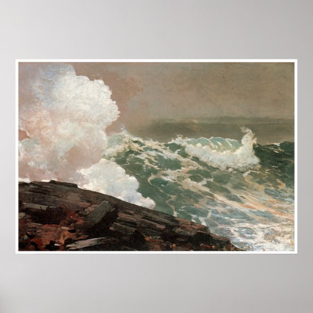Póster Northeaster, 1895 Winslow Homer (Frente)