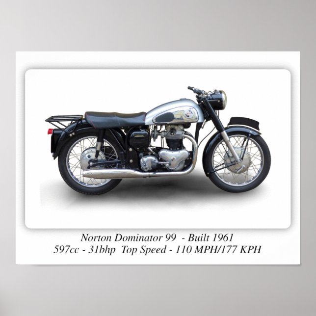Poster Norton Dominator 99 Moto - A3 (Frente)