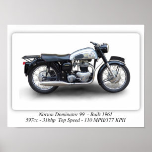 Poster Norton Dominator 99 Motociclo - A3