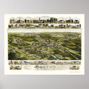 Póster Norton, mapa panorâmico das MÃES - 1891