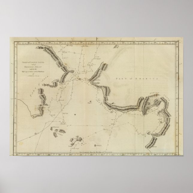 Póster Norton Sound, Bherings Strait, Alasca (Frente)
