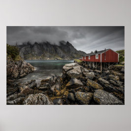Poster Noruega Lofoten Islands Cabin