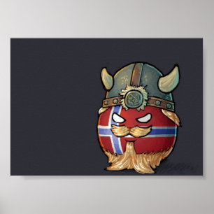 Póster Norway Countryball