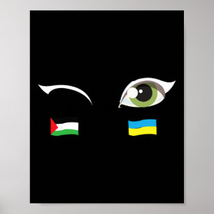 Poster Nós Apoiamos A Ucrânia Bandeira Da Palestina Bande