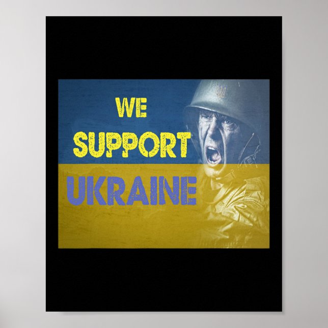 Poster Nós Apoiamos a Ucrânia Sem Guerra (Frente)