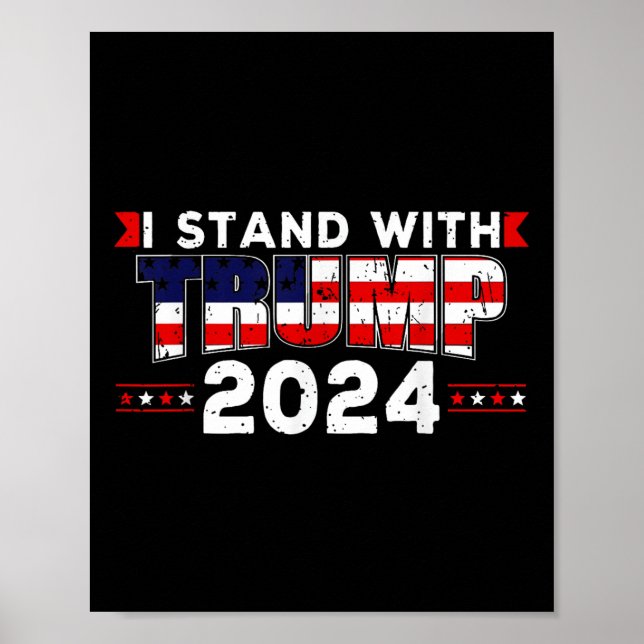 Poster Nós As Pessoas Estamos Com Donald Trump 2024 Ameri (Frente)