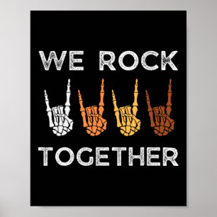 Poster Nós Balançamos Juntos Mãos de Esqueleto Balançam D