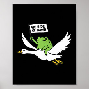 Poster Nós Cavalgamos ao Amanhecer Sapo Engraçado Cavalga