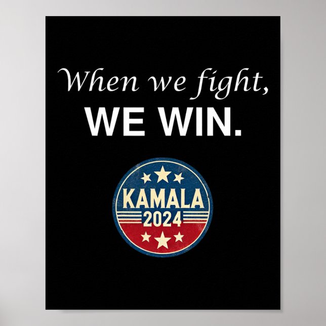 Poster Nós Combatemos Harris 2024 Kamala Harris Para Pres (Frente)