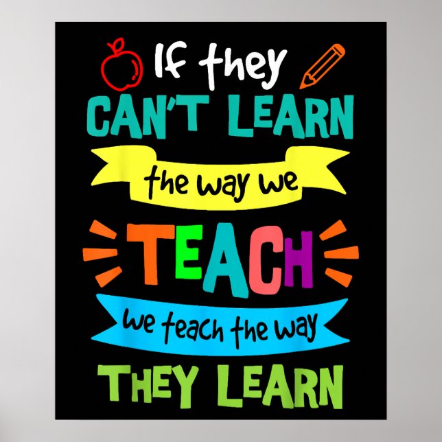 Poster Nós Ensinamos Da Maneira Como Eles Aprendem Profes (Frente)