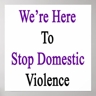 Poster Nós estamos aqui parar a violência doméstica