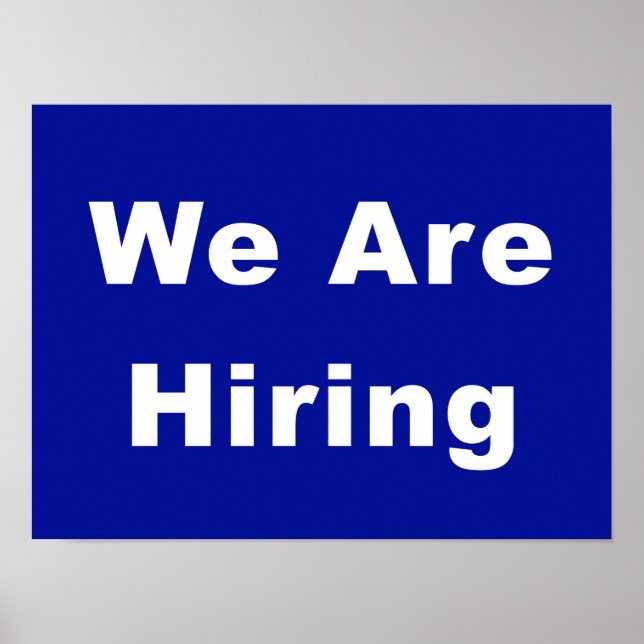 Poster Nós estamos contratando o anúncio da janela comerc (Frente)