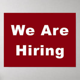 Poster Nós estamos contratando o anúncio da janela comerc