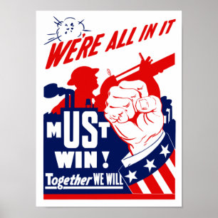 Poster Nós estamos todos nele -- WWII