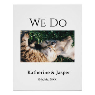 Póster Nós fazemos noivado de casamento nome de animal fo