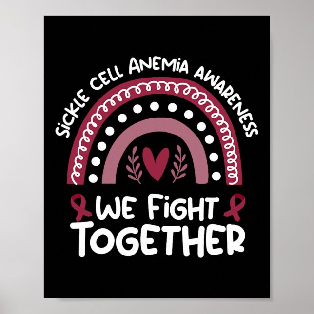 Poster Nós Lutamos Juntos Contra Anemia Célula Falsiforme (Frente)