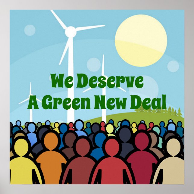 Poster Nós Merecemos um Novo Acordo Verde (Frente)