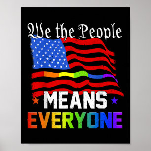Poster Nós O Povo Significa Todos EUA Constituição Lgbt