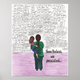 Póster Nós persistimos (pais das crianças w/disabilitie