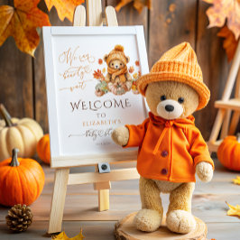 Poster Nós podemos esperar Chá de fraldas de queda bem-vi