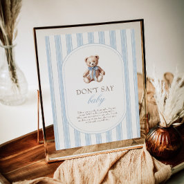 Poster Nós podemos esperar não dizer sinal de jogo de beb