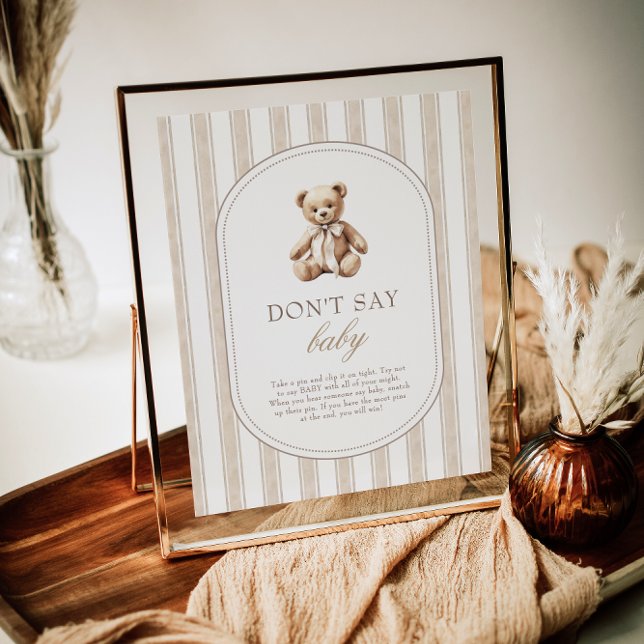 Poster Nós podemos esperar não dizer sinal de jogo de beb (Criador carregado)