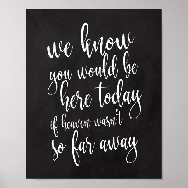 Poster Nós sabemos que você estaria aqui hoje Sinal de Me (Frente)