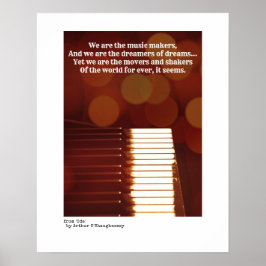 Poster Nós somos os criadores de música, citando A'Shaugh