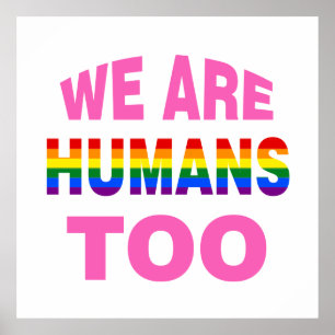 Póster Nós somos seres humanos demasiado