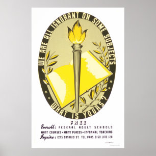 Poster Nós somos tudo WPA 1938 ignorante