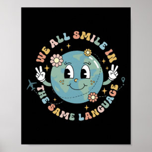 Poster Nós Todos Sorrimos Na Mesma Língua Esl Multilíngue