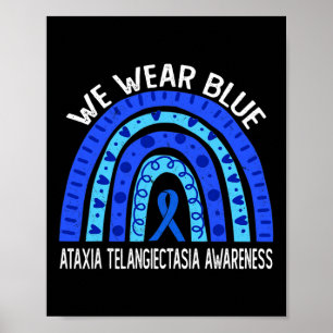 Poster Nós Usamos Arco-Íris Azul Pela Conscientização Da