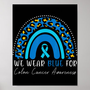 Poster Nós Usamos Azul Câncer Colorretal do Cólon Leopard