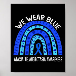 Poster Nós Usamos Azul Para a Conscientização da Ataxia T