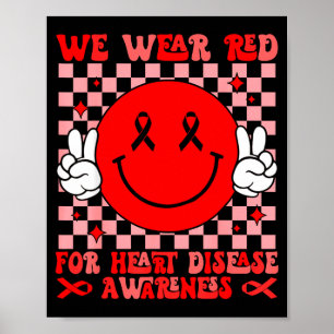 Poster Nós Usamos Vermelho Para o Mês de Conscientização