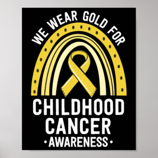 Poster Nós Vestimos a consciência Dourada do Cancer da in
