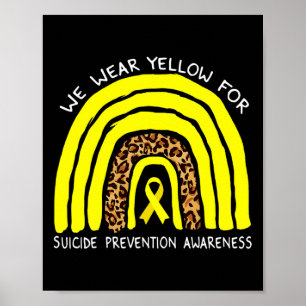 Poster Nós Vestimos Arco-Íris Amarelo Para A Prevenção Do
