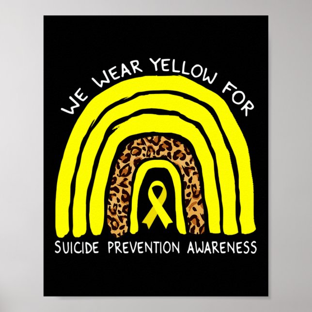 Poster Nós Vestimos Arco-Íris Amarelo Para A Prevenção Do (Frente)