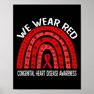 Poster Nós Vestimos Vermelho Para Sensibilizar Doenças Ca