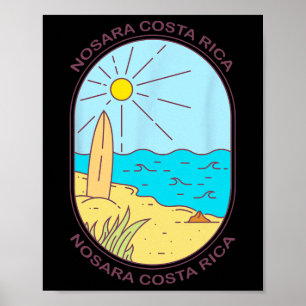 Poster Nosara Costa Rica Praia Surfe