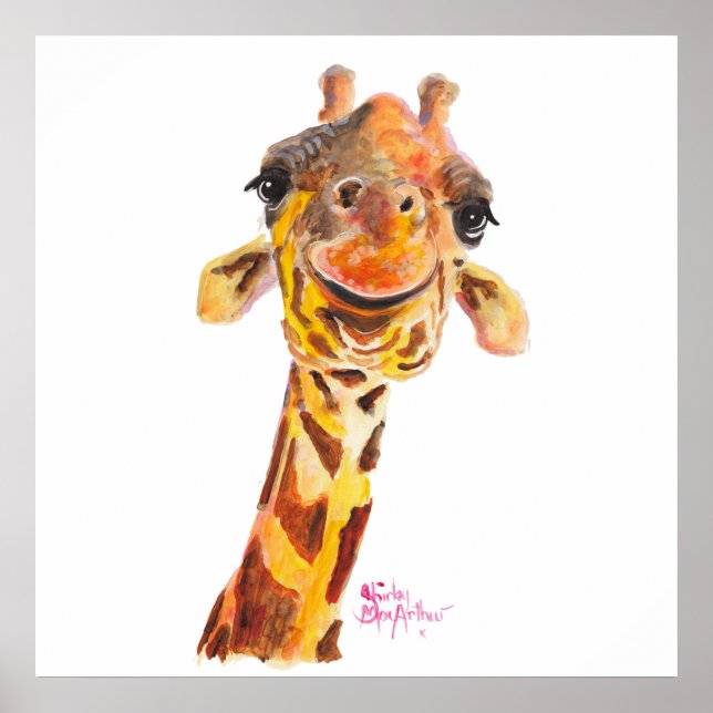 Póster Nosey Giraffe ' Jo ' de Shirley MacArthur (Frente)