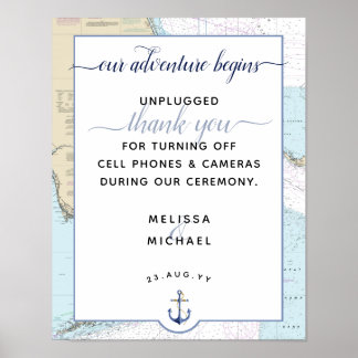 Poster Nossa Aventura Começa | #Náutico #Florida #Wedding