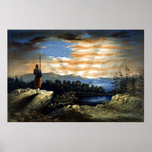 Póster Nossa bandeira do nascer do céu