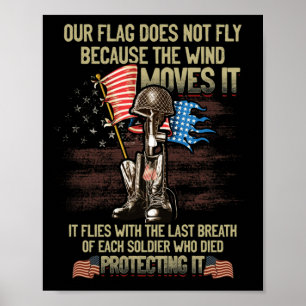 Poster Nossa Bandeira Não Voa Porque O Vento O Move