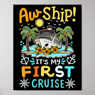 Poster Nossa Barco É Minha Primeira Viagem De Cruzeiro Di