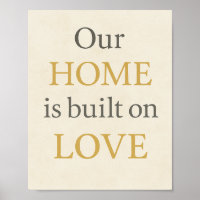 Nossa casa é construída sobre amor - Arte de Pared